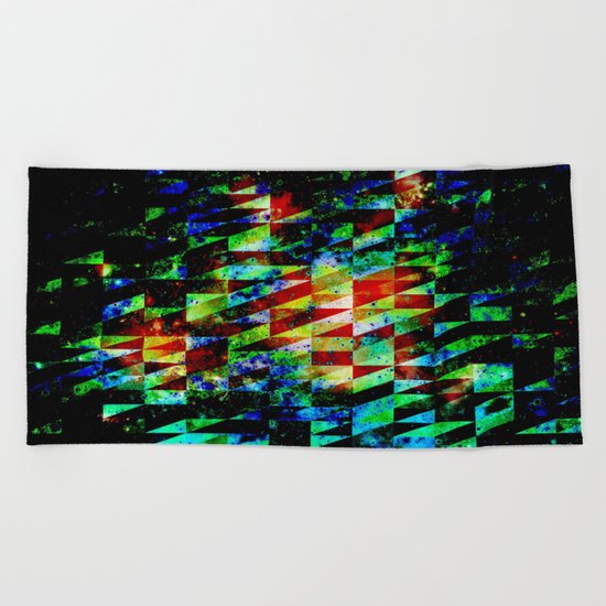 GLITCHES Beach Towel