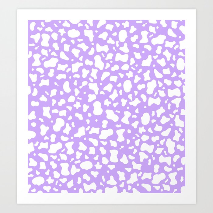 purple cow print pattern, mooo Art Print by Blooming Good