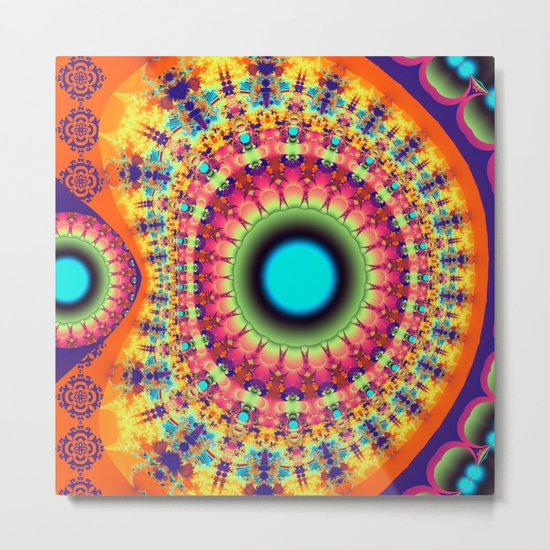 Colourful fantasy pattern Metal Print