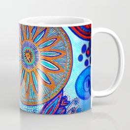 Energy of Orbs Coffee Mug | Ink Pen, Orbs, Interiordesigner, Homedecor, Pastel, Joymoonartist, Red, Drawing, Fallcolors, Orange 