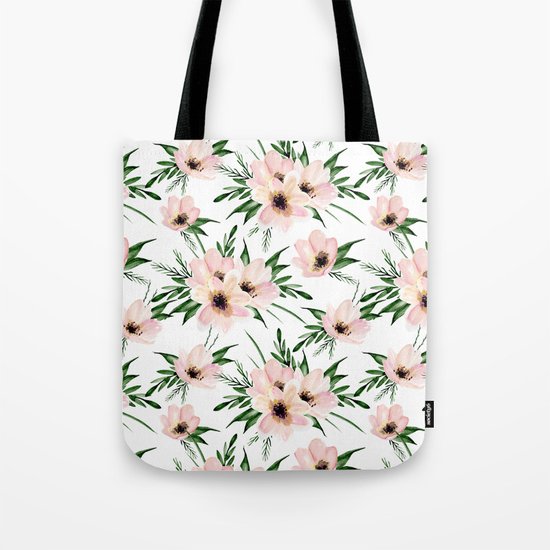 Pink bouquet. Watercolor Tote Bag