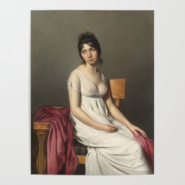Portrait of a Young Woman in White by Jaques-Louis David Poster