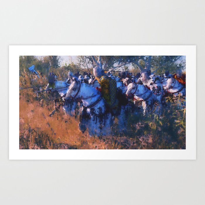Medieval Army in Battle Art Print
