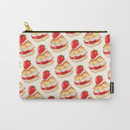 Strawberry Short Cake Pattern - White Carry-All Pouch