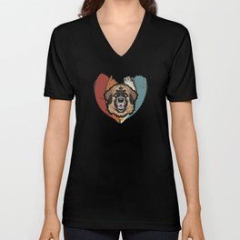 Valentine's Day Leonberger V Neck T Shirt