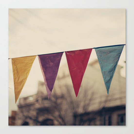 Flags (Vintage and retro photopgraphy) Canvas Print