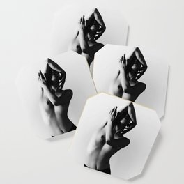 Nude dancer black and white nude photography 2010 Coaster