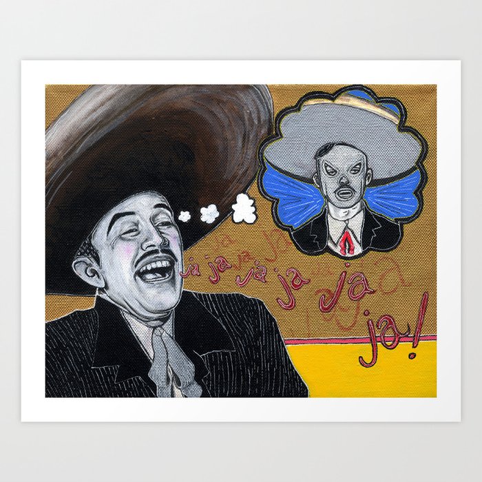 Pedro Infante Vs Jorge Negrete Art Print By Minervatg Society6