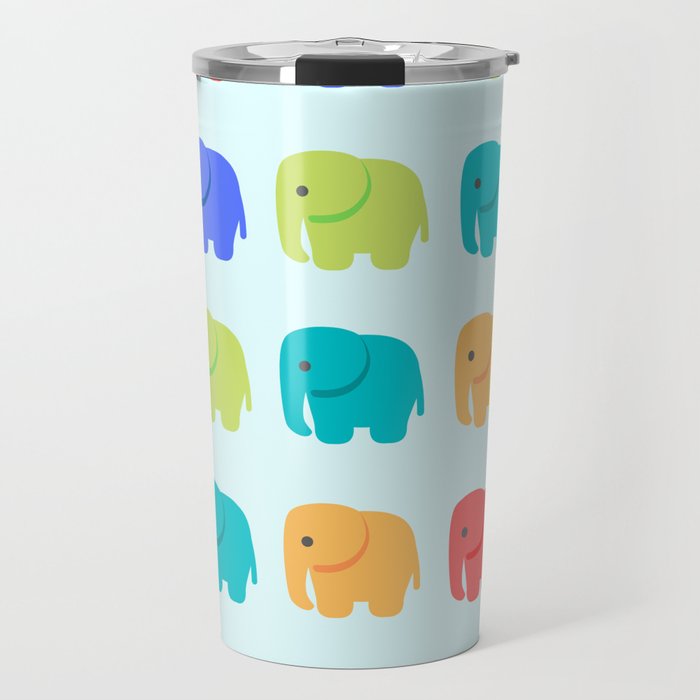 Infinite Rainbow Elephants Travel Mug