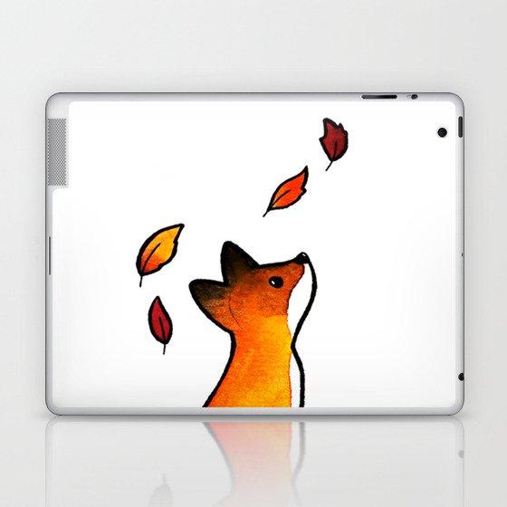 The Fox in The Leaves Laptop & iPad Skin
