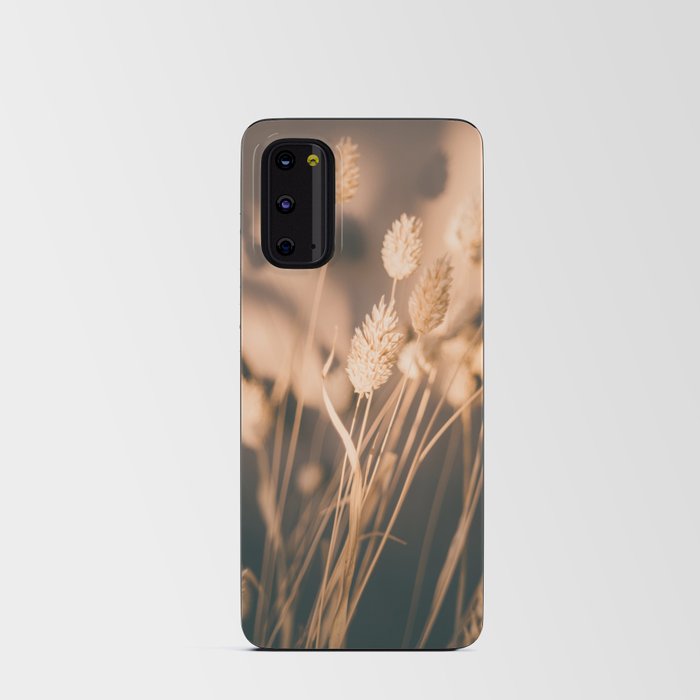 Dried Reeds Grass in Warm Colors | Boho Beige Brown Art | Nature Photography Android Card Case