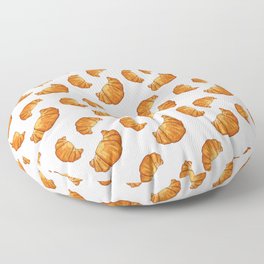 watercolor croissant Floor Pillow