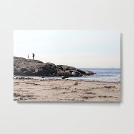 Wanderlust in Norway, Europe, Sandhaland Badestrand, discover planet earth, landscape made by ice - wall art - travel art - love sea - parent child bounding Metal Print