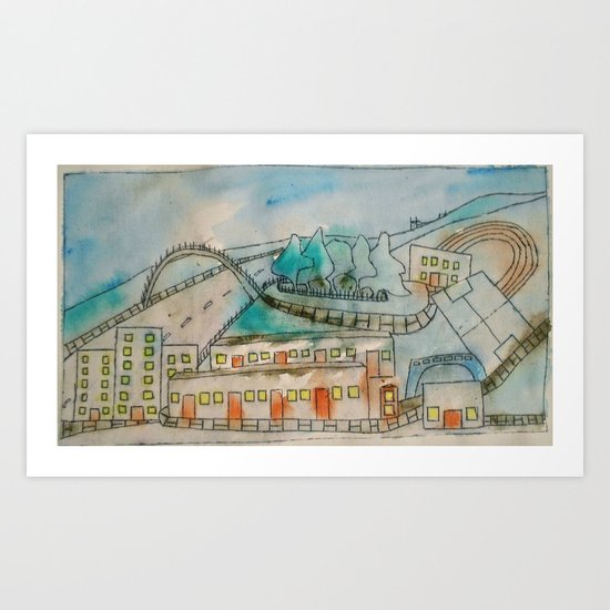 Livingston sports centre. Art Print
