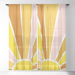 Sun Ray Burst Sheer Curtain