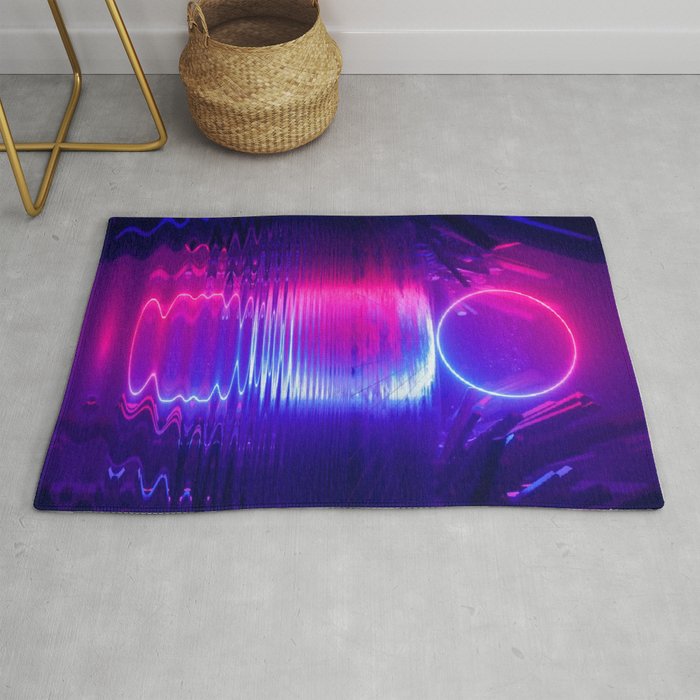 Reflections of a Neon Portal Rug