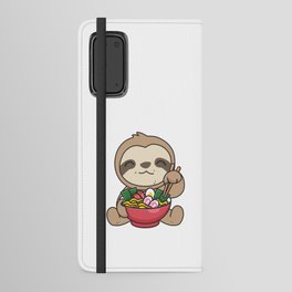 Sloth Eat Ramen Cute Kawaii Noodle Sloth Android Wallet Case