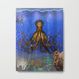 Octopus' Lair - colorful Metal Print