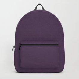 English Violet Purple Solid Color Popular Hues Patternless Shades of Purple Collection - Hex #563C5C Backpack