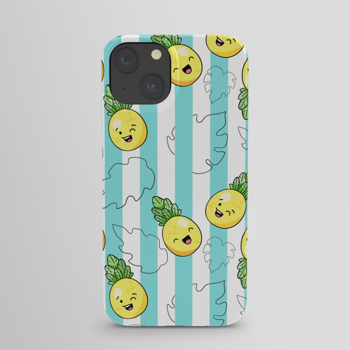 Cute smiling pineapple, summer iPhone Case