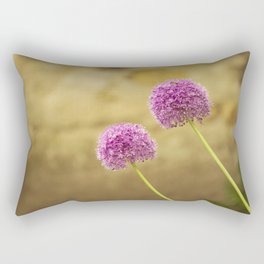 Lilac purple flowers | Globe shaped ornamental onion | Blooming Allium Rectangular Pillow