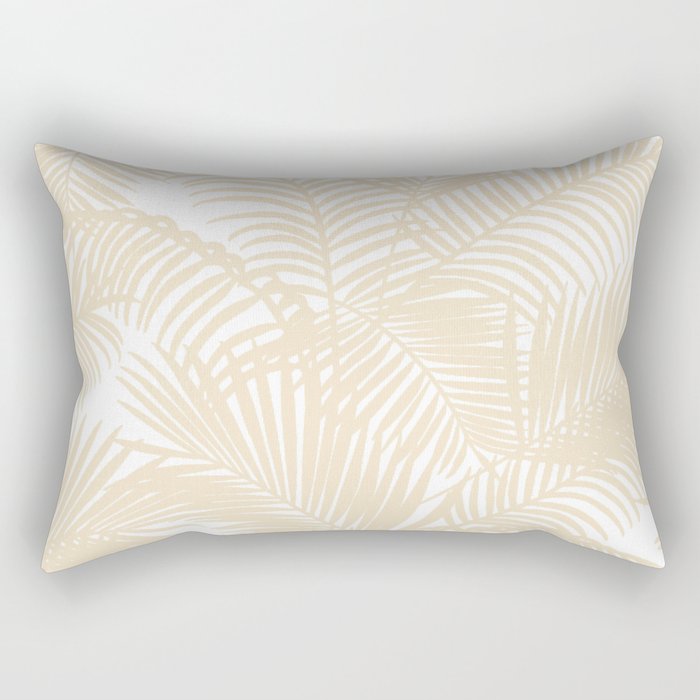 Modern tropical elegant ivory palm tree pattern Rectangular Pillow