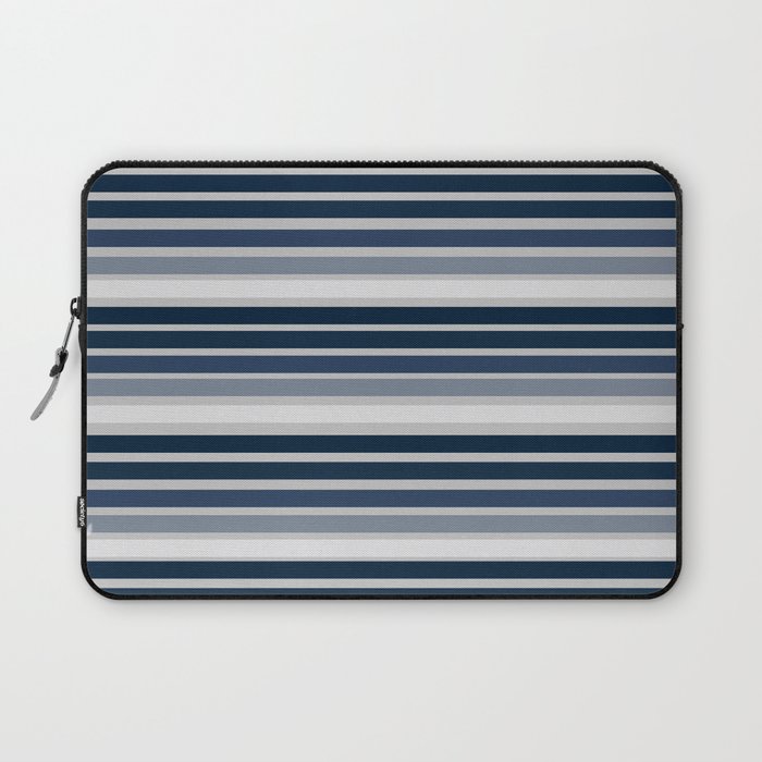Blue Line Modern Elegant Pattern Geometric Laptop Sleeve