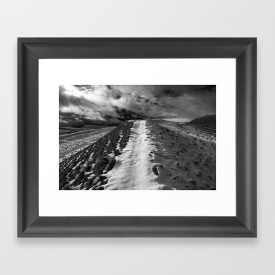Snow Path Framed Art Print