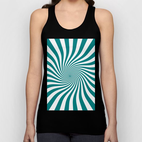Swirl (Teal/White) Unisex Tank Top