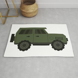 military off-road vehicle Rug