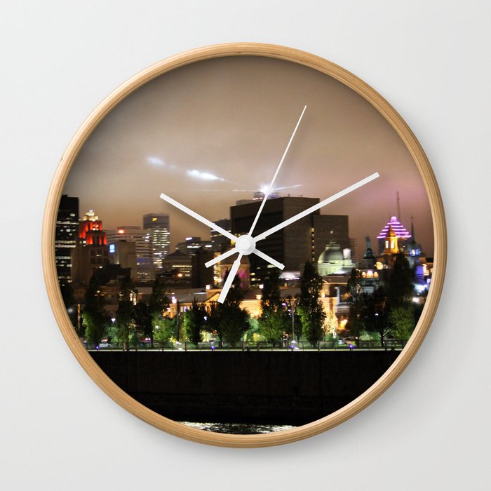 Montreal Skyline II Wall Clock