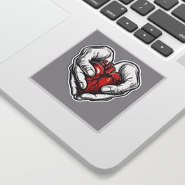 HOLDING HEART Sticker