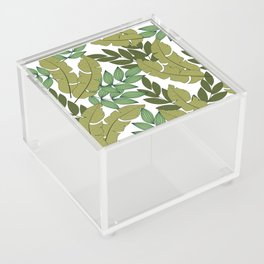 Line Art Monstera Tropical Plants Acrylic Box