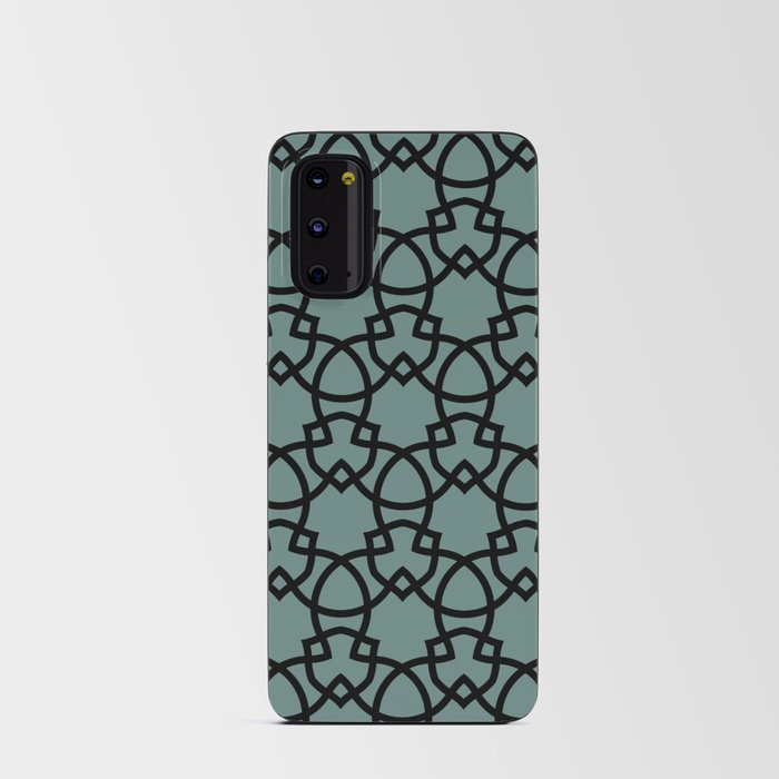 Black and Hazy Blue Tessellation Line Pattern 28 Pairs DE 2022 Popular Color Aspen Hush DE5746 Android Card Case