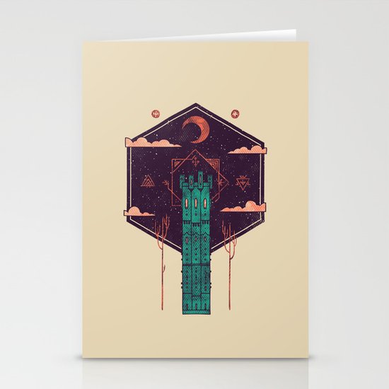 The Tower Azure Stationery Cards