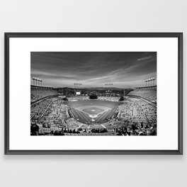 Dodger Stadium Framed Art Print | Stadiumphoto, Landscape, Dodgerstadium, Photo, Baseballstadium, Black and White 