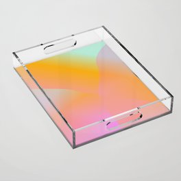 Gradient in Mint Pink and Orange Acrylic Tray