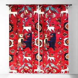 Qashqa’i Fars Southwest Persian Hunting Rug Print Blackout Curtain