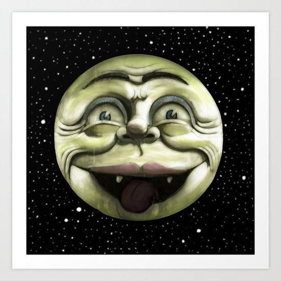 Rad Moon Rising Art Print