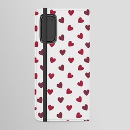 Cute Hearts Valentine Print Seamless Pattern Android Wallet Case