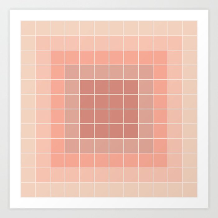 Blush Grid Art Print