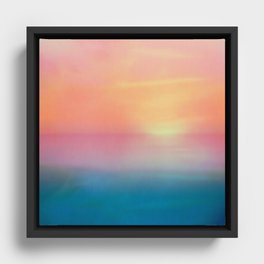 Ombre Sunset Framed Canvas