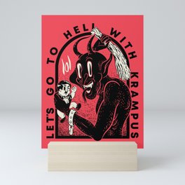 Krampus - Funny Chritmas Ugly Sweaters Gruss Vom Krampus Austrian Folklore Horror Xmas Naughty Bad Mini Art Print