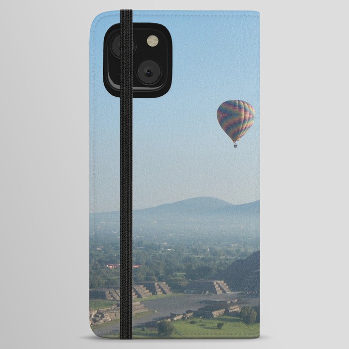 Mexico Photography - Hot Air Balloon Flying Over Beautiful Nature iPhone Wallet Case