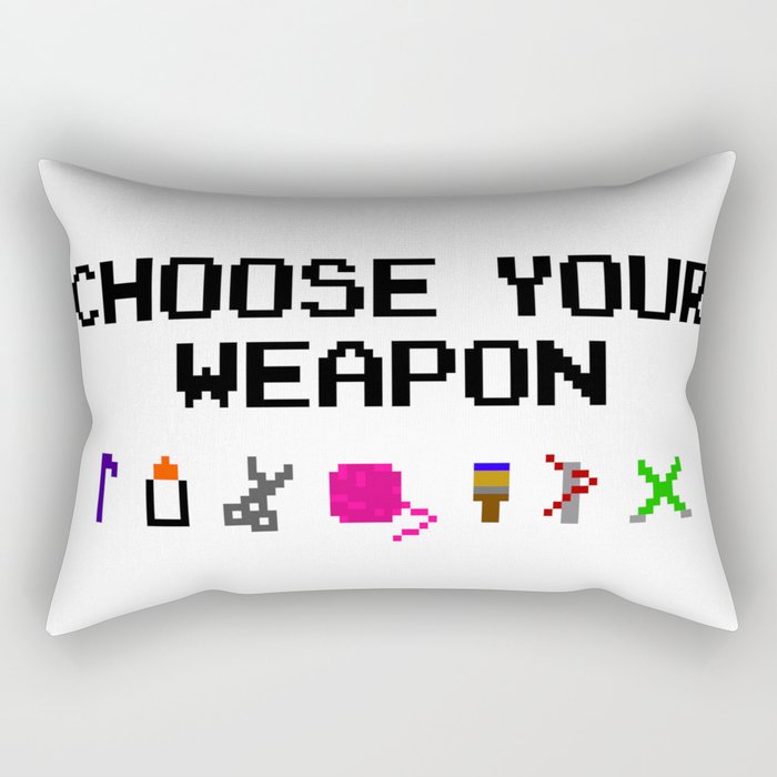 Choose Your Craft (White) Rectangular Pillow