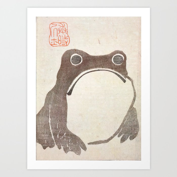 Matsumoto Hoji Grumpy Frog (1814) Art Print