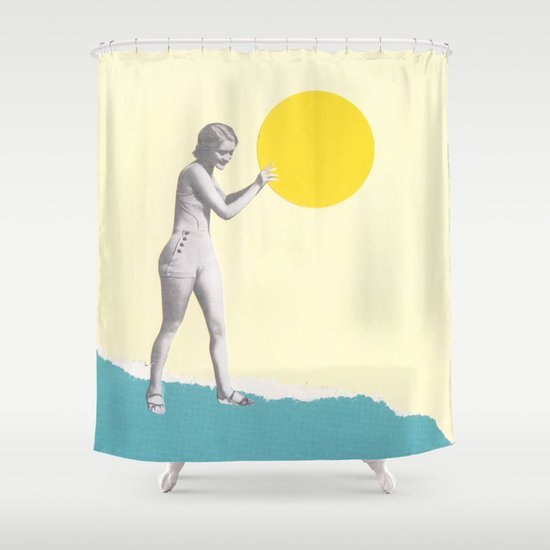 She Caught the Sun Shower Curtain
