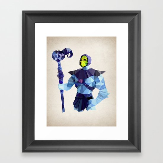 Polygon Heroes - Skeletor Framed Art Print
