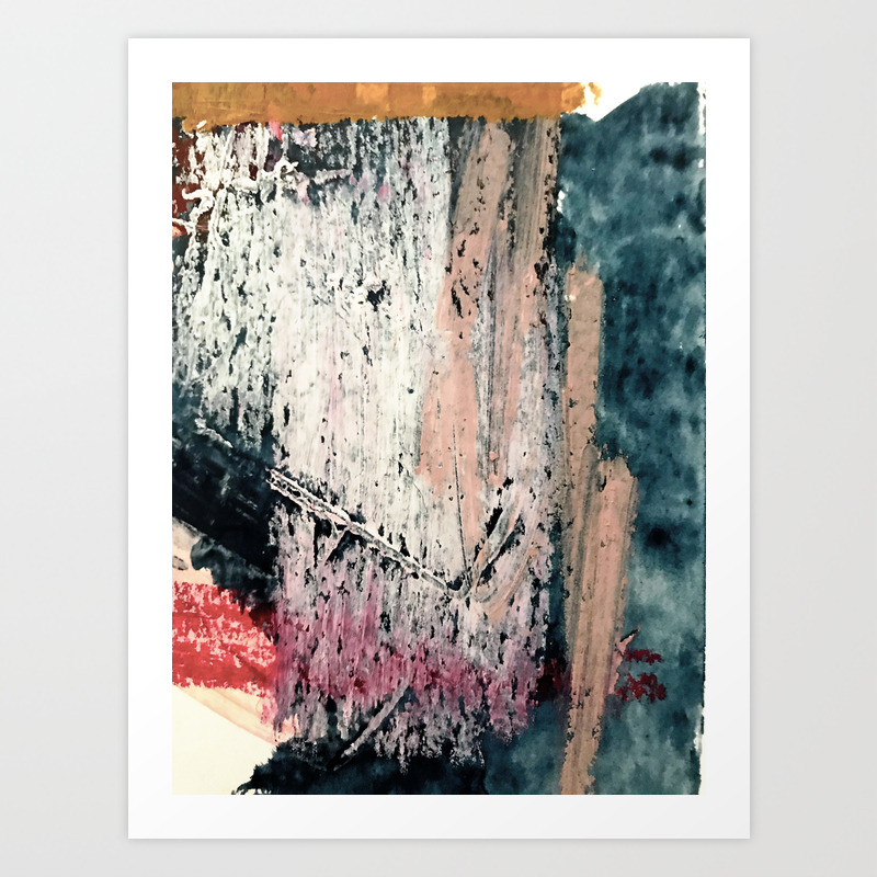 Kelly A Bold Textured Abstract Mixed Media Piece In Bright
