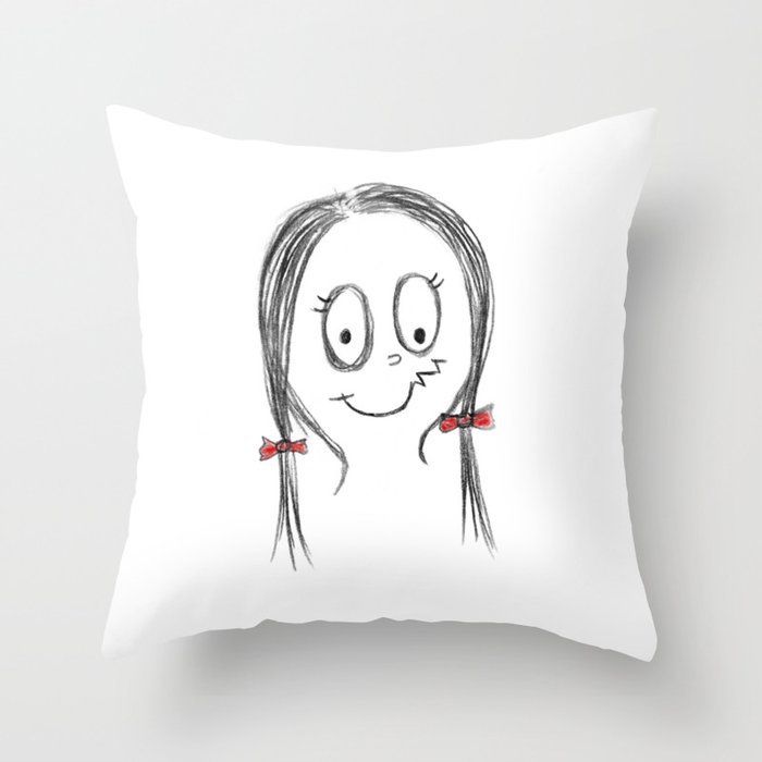 Awkward Girlchild Throw Pillow